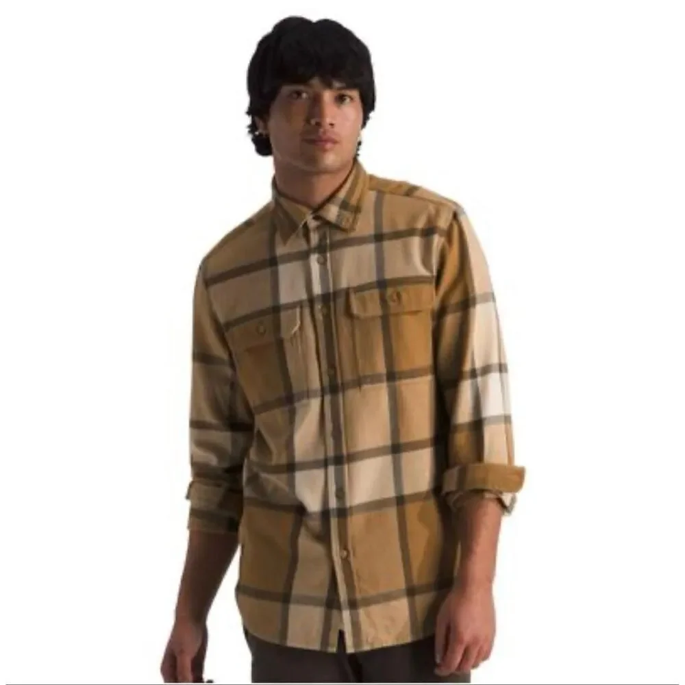The North Face Beige and Tan Arroyo Flannel Button Down Top Size Medium